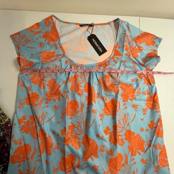 Two 2 NORACORA blouses small shirt sleeve - Picture 5 of 9